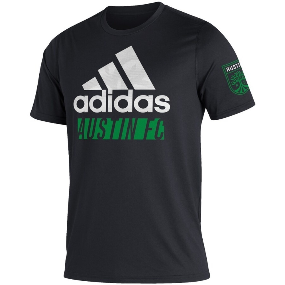 Adidas Black And Green Austin Fc Tee Adidas Black And Green Austin Fc Tee